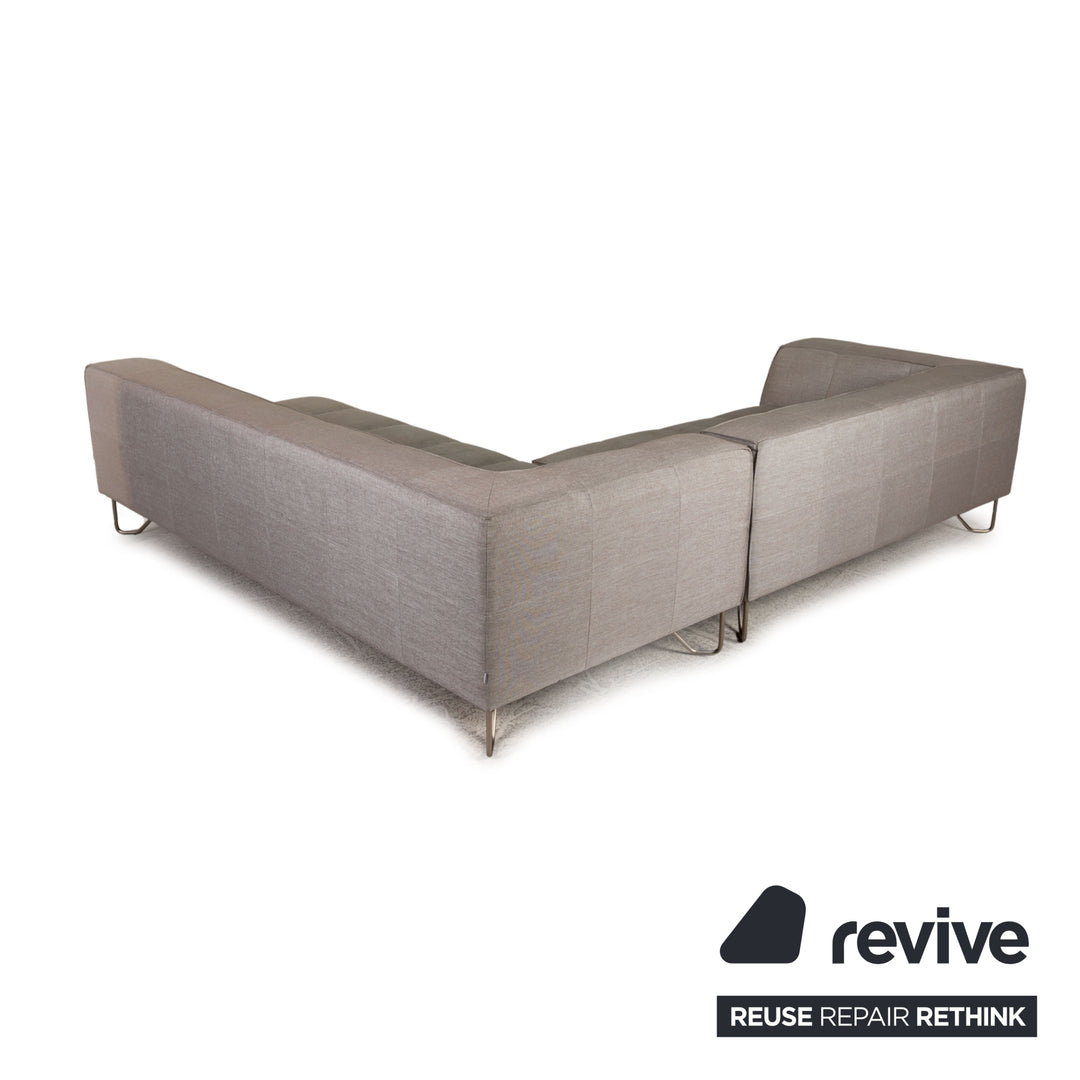 BoConcept Milos Stoff Sofa Grau Ecksofa Couch inkl. Hocker