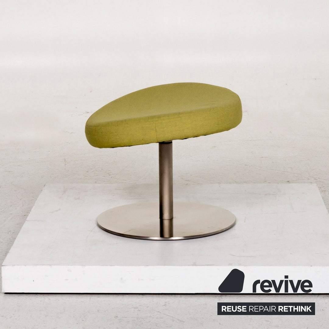 BoConcept Ogi Fabric Armchair incl. Stool Green Lime Green Swivel Chair #12928