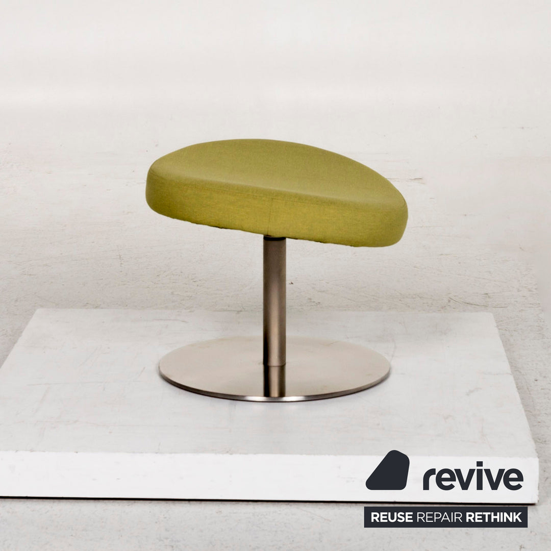 BoConcept Ogi Fabric Armchair incl. Stool Green Lime Green Swivel Chair #12928