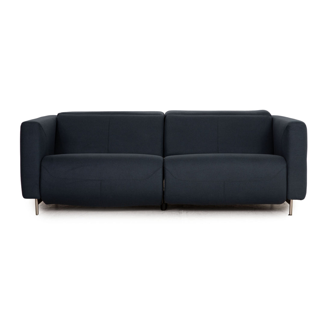 BoConcept Parma Stoff Zweisitzer Blau Dunkelblau Sofa Couch elektrische Wall-Free Funktion