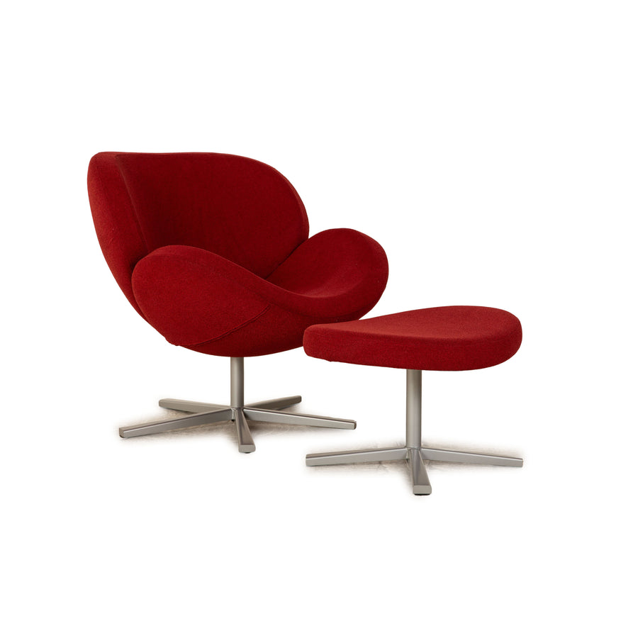 BoConcept Shelly fabric armchair including stool red