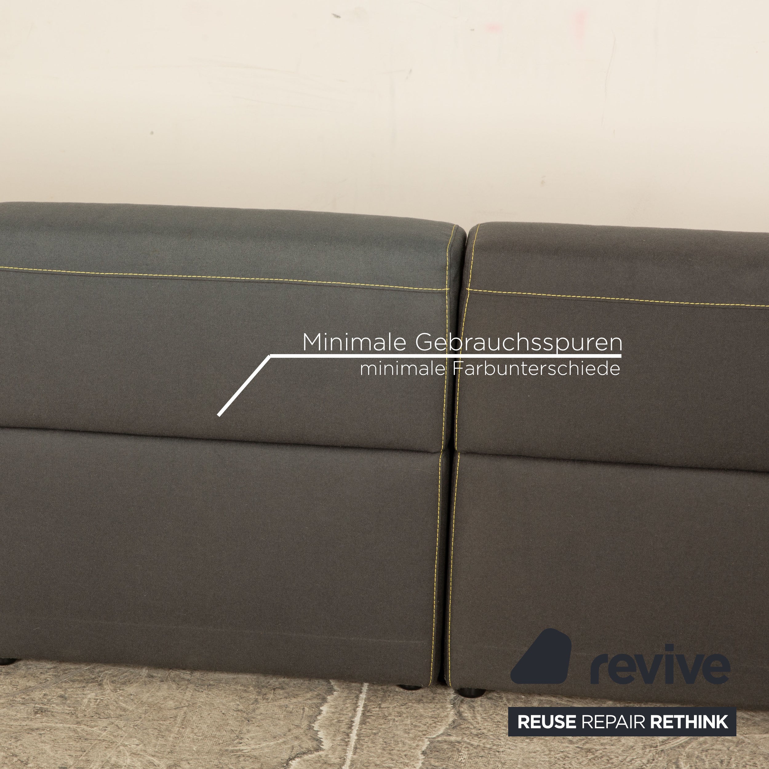 BoConcept Smartville Stoff Dreisitzer Grau Sofa Couch