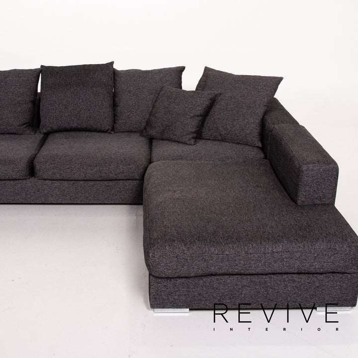 BoConcept Stoff Ecksofa Anthrazit Grau Sofa Couch #13864