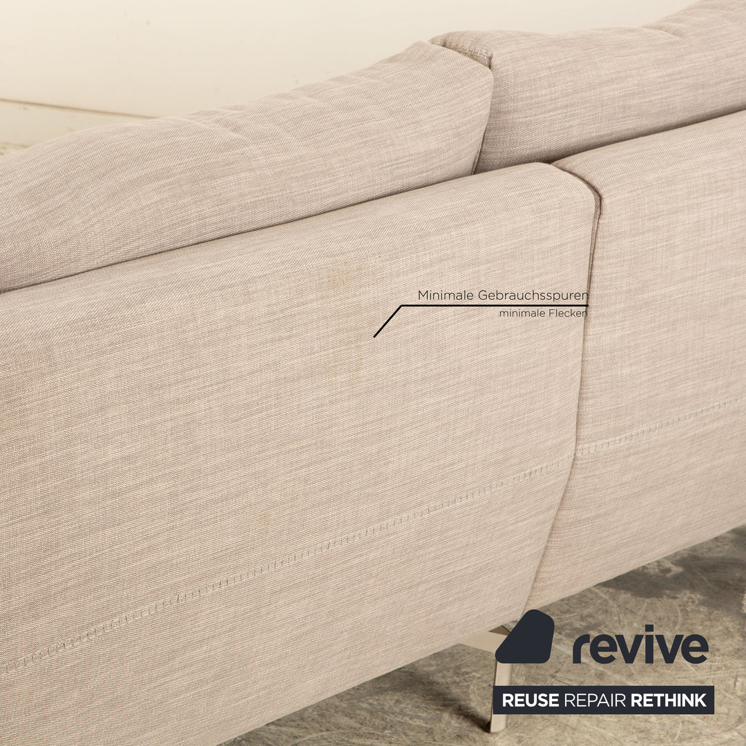 BoConcept Fabric Corner Sofa Gray Beige Recamiere Right Sofa Couch