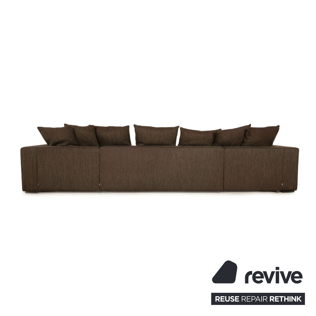 BoConcept Stoff Ecksofa Grau Braun Recamiere Rechts Sofa Couch