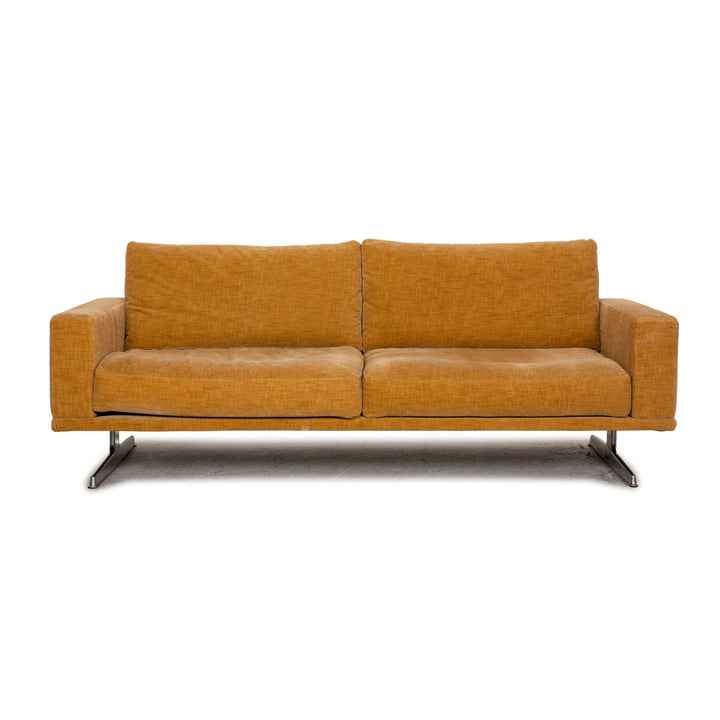 BoConcept Fabric Two Seater Yellow Sofa Couch