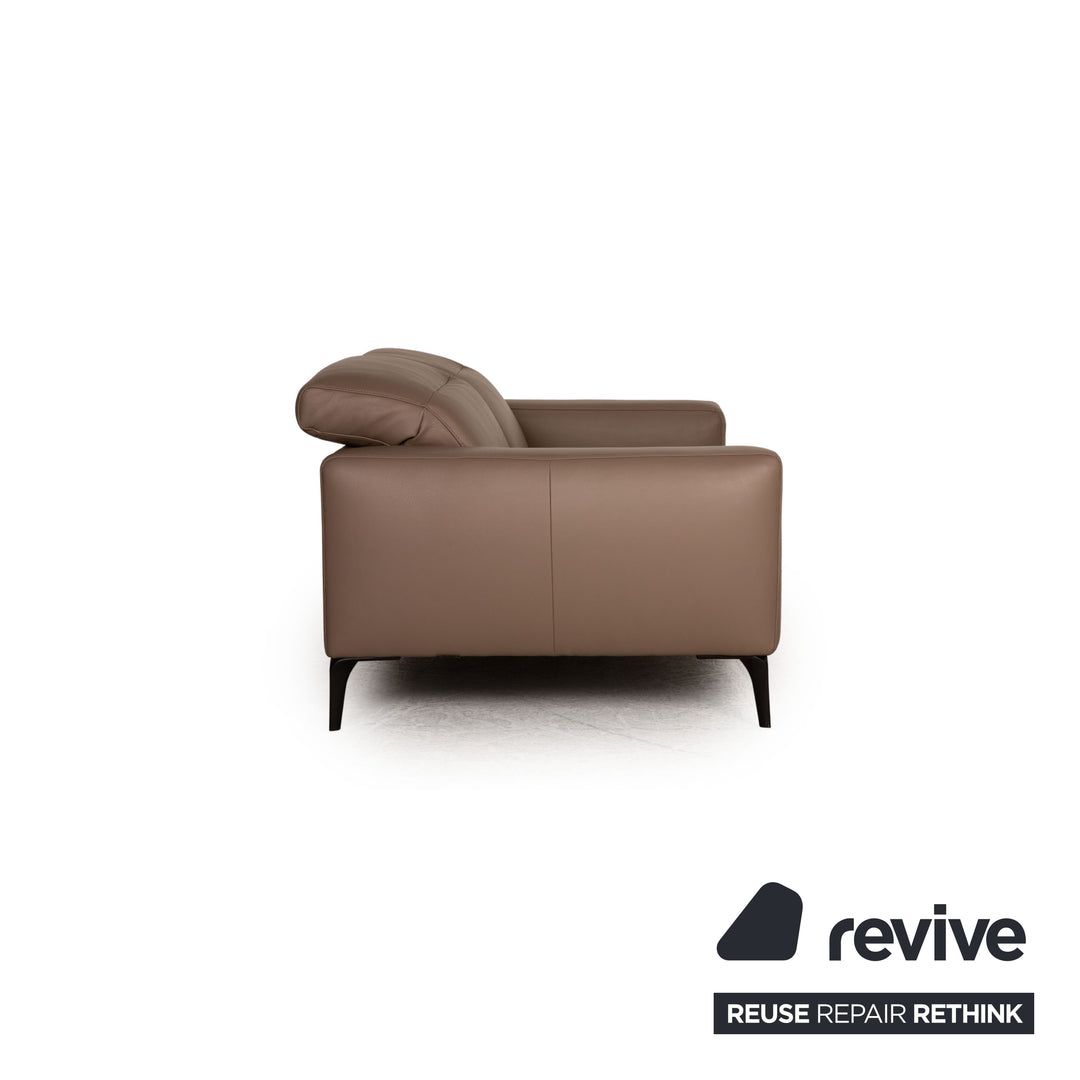 BoConcept Zürich leather two seater brown taupe sofa couch function