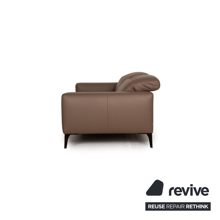 BoConcept Zürich leather two seater brown taupe sofa couch function