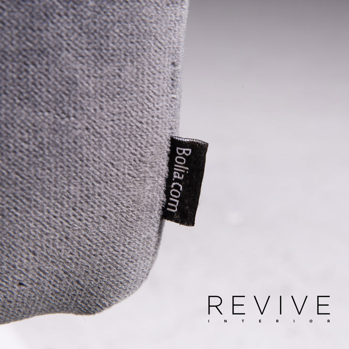 Bolia Scandinavia Remix Samt Stoff Sofa inkl. Hocker Graublau Sofaset Zweisitzer Ottoman Couch Skandi #14369