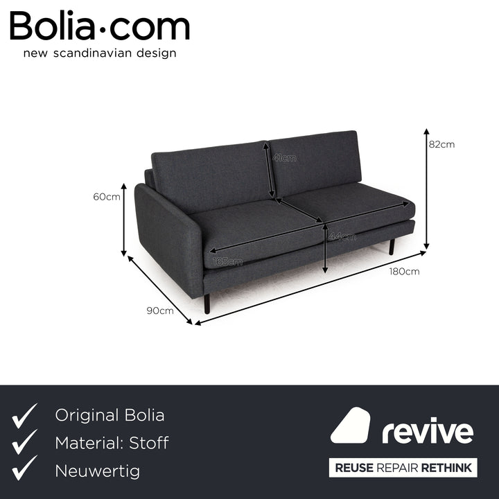 Bolia Scandinavia Remix Stoff Sofa Grau Dreisitzer Couch