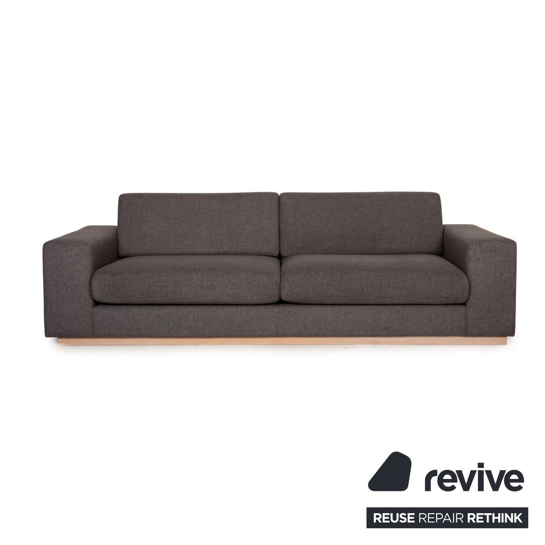 Bolia Sepia Stoff Sofa Garnitur Grau 2xDreisitzer Hocker