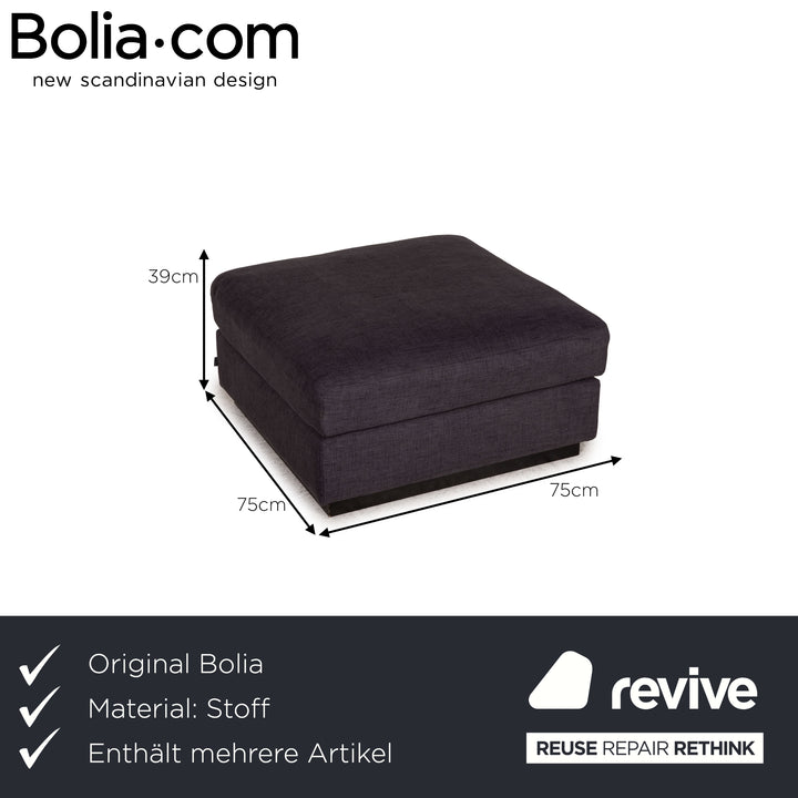Bolia Sepia Stoff Sofa Garnitur Grau 2xDreisitzer Hocker