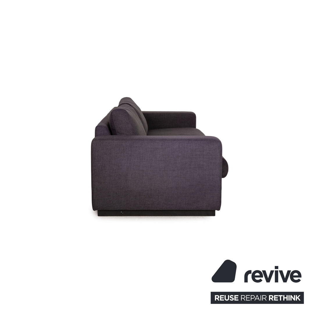 Bolia Sepia Stoff Sofa Garnitur Grau 2xDreisitzer Hocker