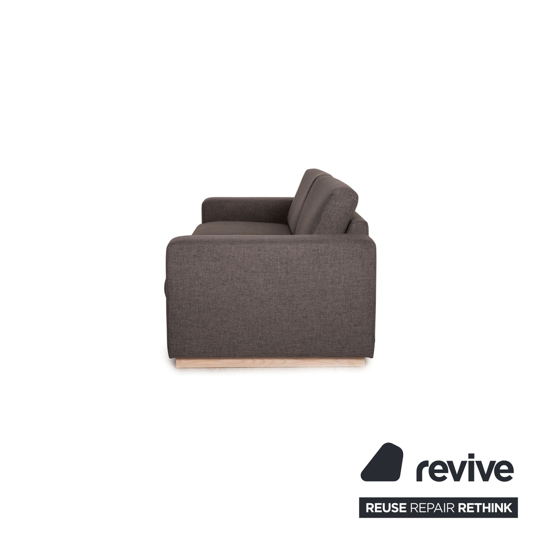 Bolia Sepia Stoff Sofa Garnitur Grau 2xDreisitzer Hocker