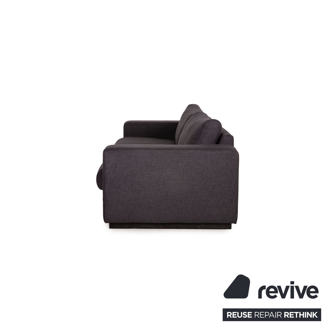 Bolia Sepia Stoff Sofa Garnitur Grau 2xDreisitzer Hocker