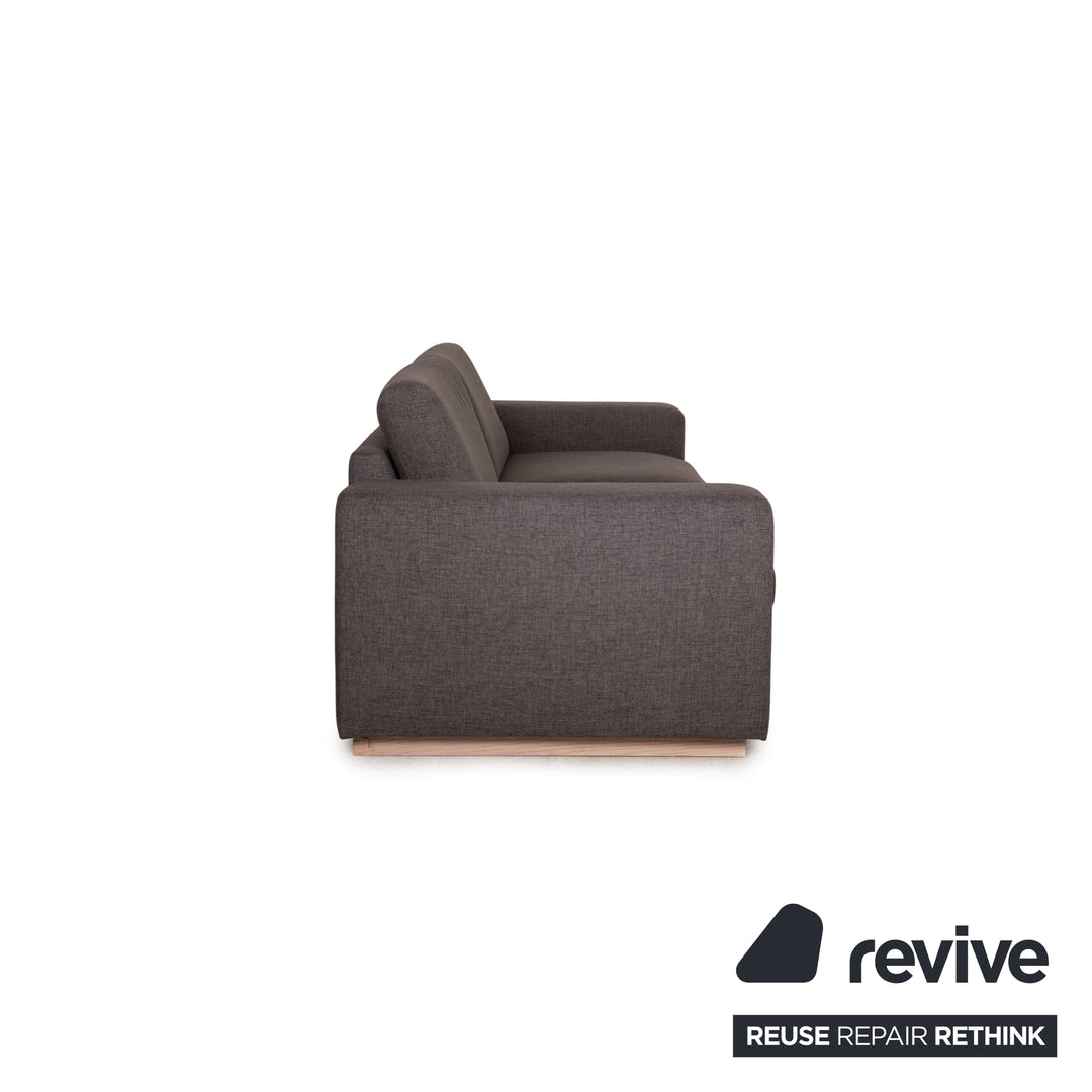 Bolia Sepia Stoff Sofa Garnitur Grau 2xDreisitzer Hocker