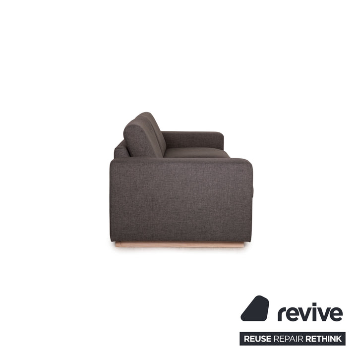 Bolia Sepia Stoff Sofa Garnitur Grau 2xDreisitzer Hocker