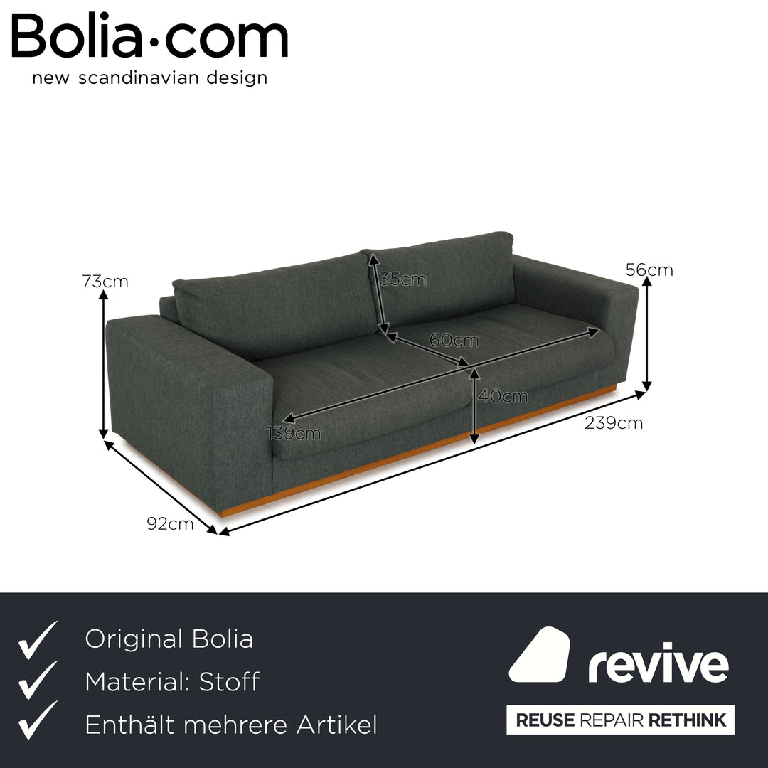 Bolia Sepia Stoff Sofa Garnitur Türkis Viersitzer Couch