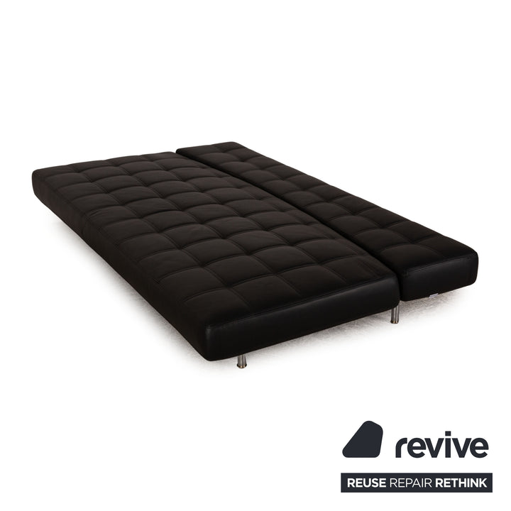 Bonaldo Pierrot King Canapé trois places en cuir noir avec fonction inclinable