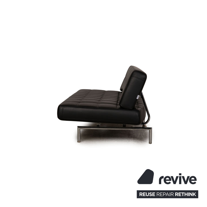 Bonaldo Pierrot King Canapé trois places en cuir noir avec fonction inclinable