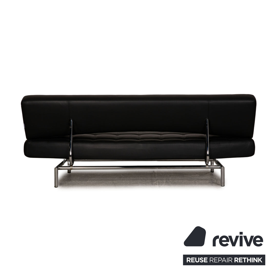 Bonaldo Pierrot King Canapé trois places en cuir noir avec fonction inclinable