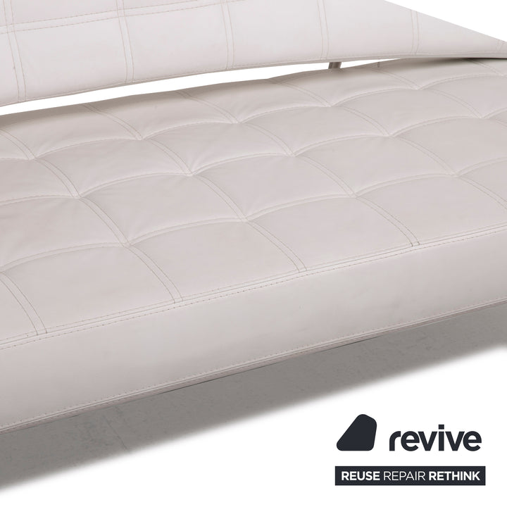 Bonaldo Pierrot King Leder Sofa Weiß Dreisitzer Schlafsofa Schlaffunktion