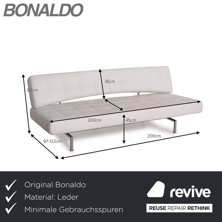 Bonaldo Pierrot King Leder Sofa Weiß Dreisitzer Schlafsofa Schlaffunktion