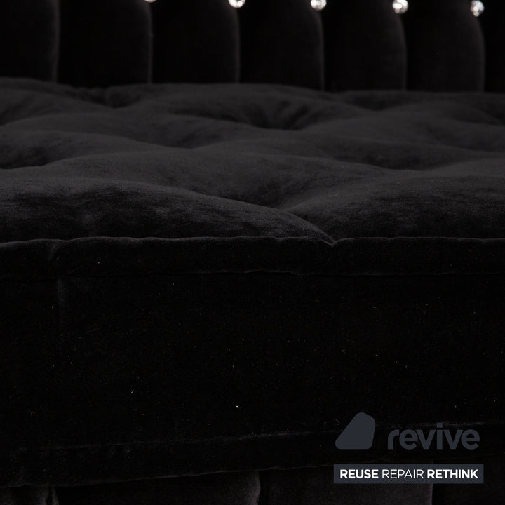 Bretz Chelsea Stoff Dreisitzer Schwarz Sofa Couch