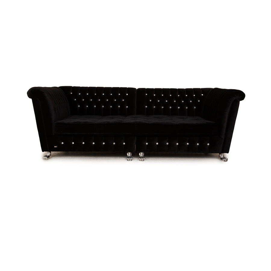 Bretz Chelsea Stoff Dreisitzer Schwarz Sofa Couch