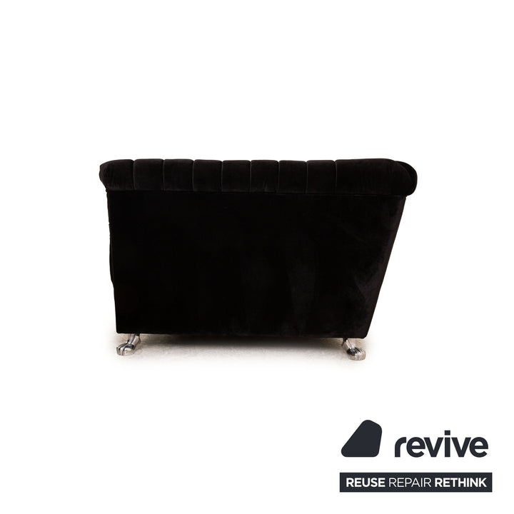 Bretz Chelsea Stoff Dreisitzer Schwarz Sofa Couch