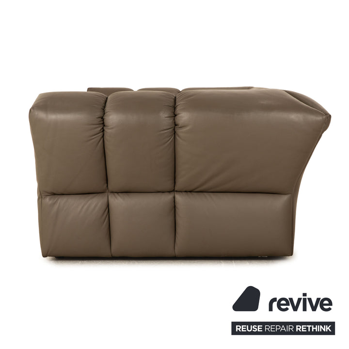 Bretz Chocolat Leather Three Seater Brown Gray