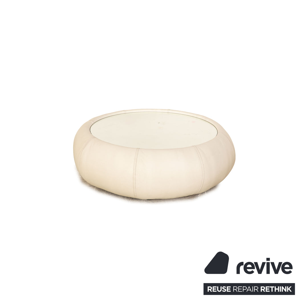 Bretz Cloud 7 Coffee Table Leather Cream White