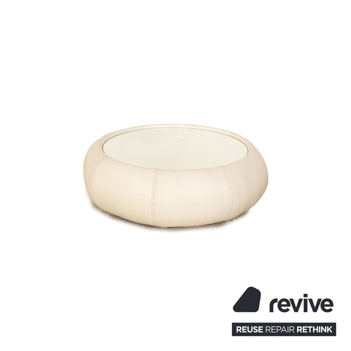 Bretz Cloud 7 Coffee Table Leather Cream White