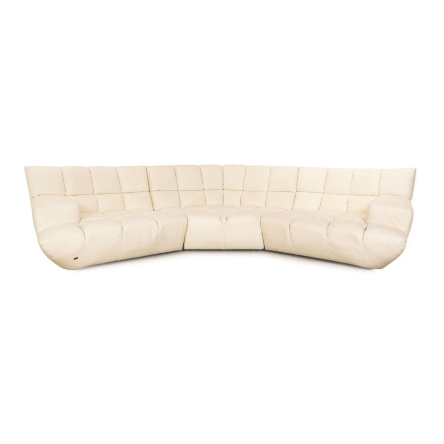 Bretz Cloud 7 Leather Corner Sofa Cream White Sofa Couch
