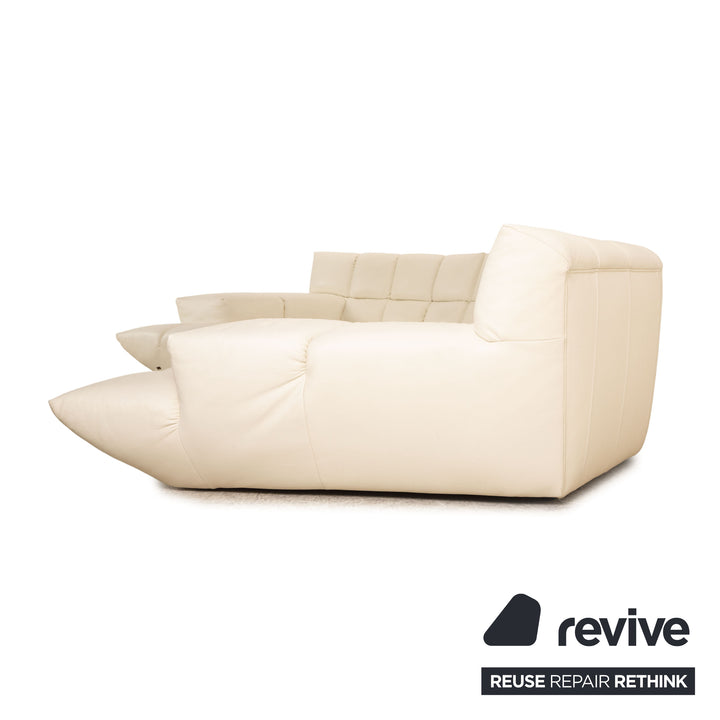 Bretz Cloud 7 Leather Corner Sofa Cream White Sofa Couch
