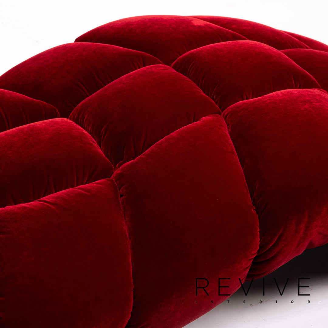 Bretz Cloud 7 Velvet Fabric Lounger Red Dark Red #13752