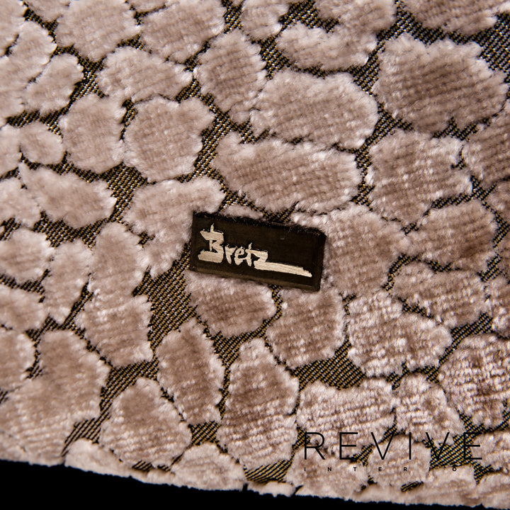 Bretz Cocoa Island Samt Stoff Sofa Grau Silber # 13732