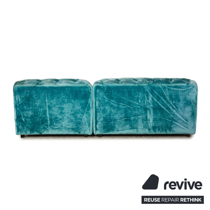 Bretz Cocoa Island Fabric Corner Sofa Blue