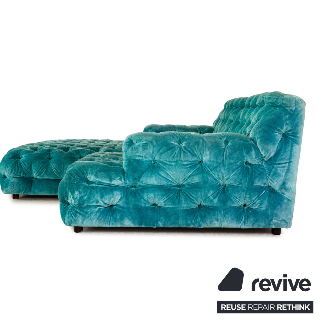 Bretz Cocoa Island Fabric Corner Sofa Blue