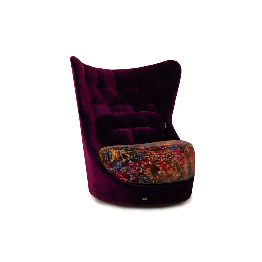 Bretz Cocoa Island Fabric Armchair Purple