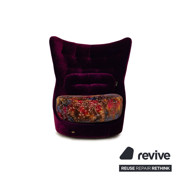 Bretz Cocoa Island Fabric Armchair Purple