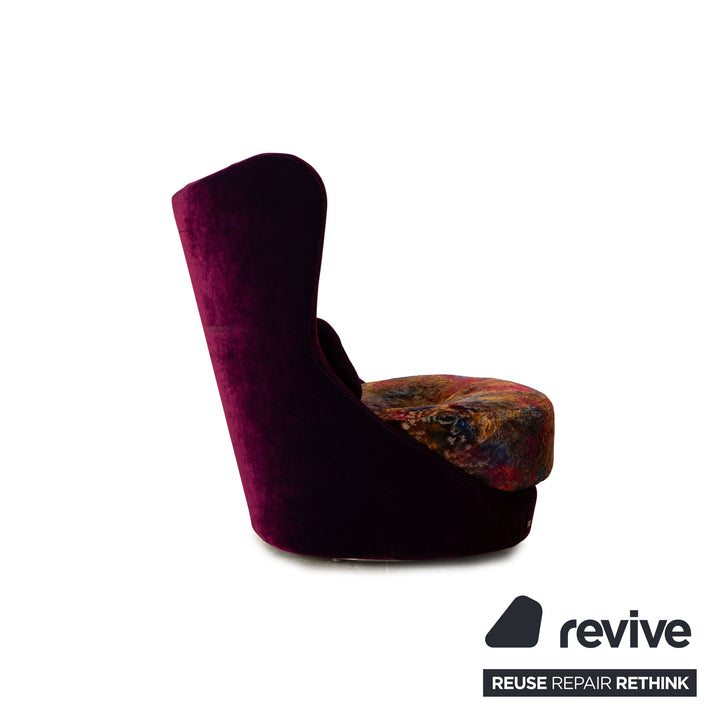 Bretz Cocoa Island Fabric Armchair Purple