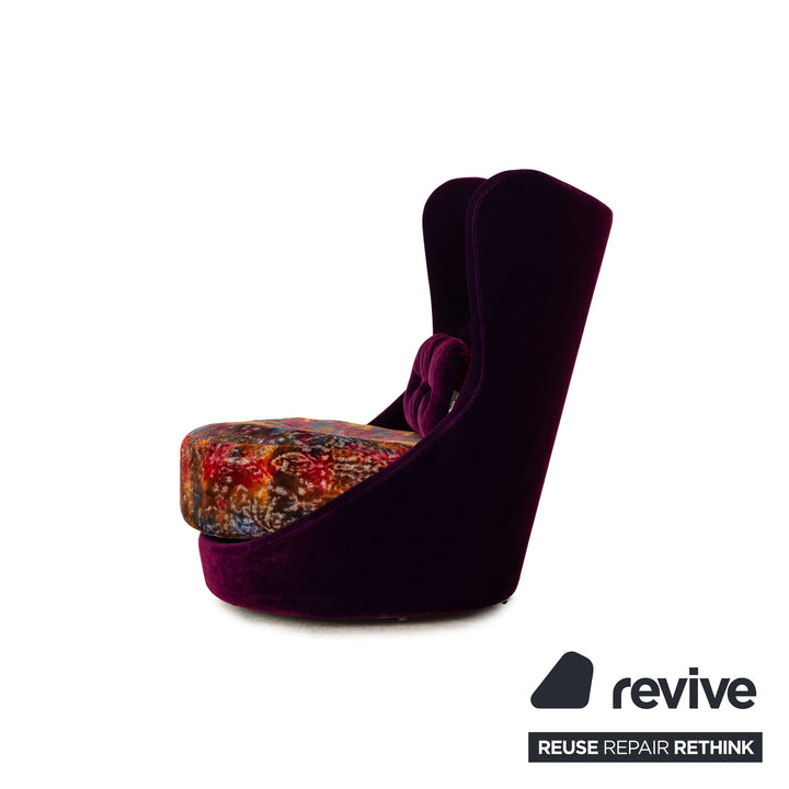 Bretz Cocoa Island Fabric Armchair Purple
