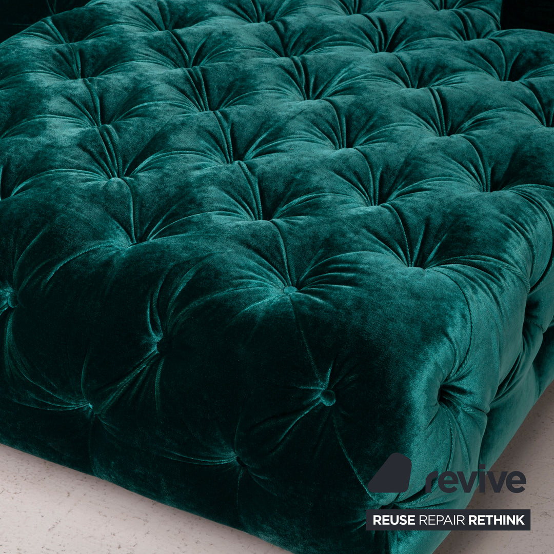 Bretz Cocoa Island fabric sofa green corner sofa emerald green living area velvet green