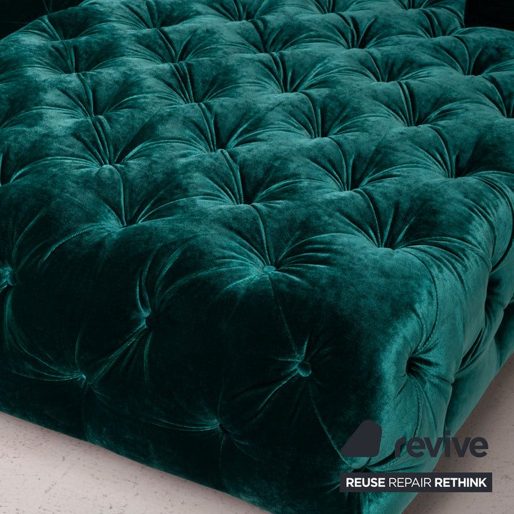 Bretz Cocoa Island fabric sofa green corner sofa emerald green living area velvet green