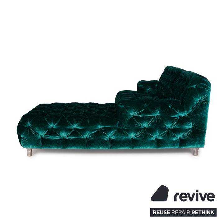 Bretz Cocoa Island fabric sofa green corner sofa emerald green living area velvet green