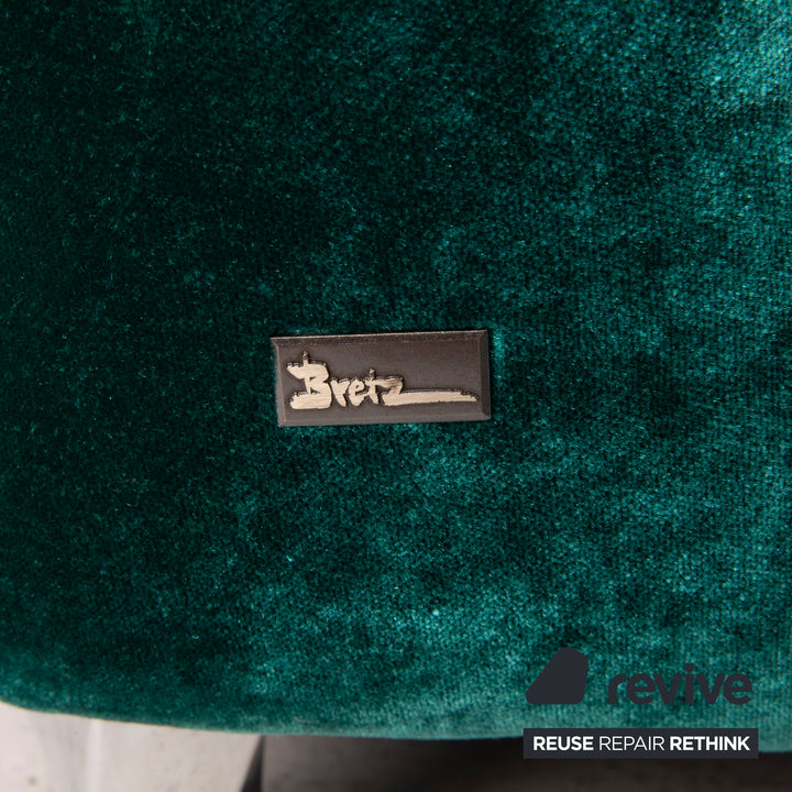 Bretz Cocoa Island fabric sofa green corner sofa emerald green living area velvet green