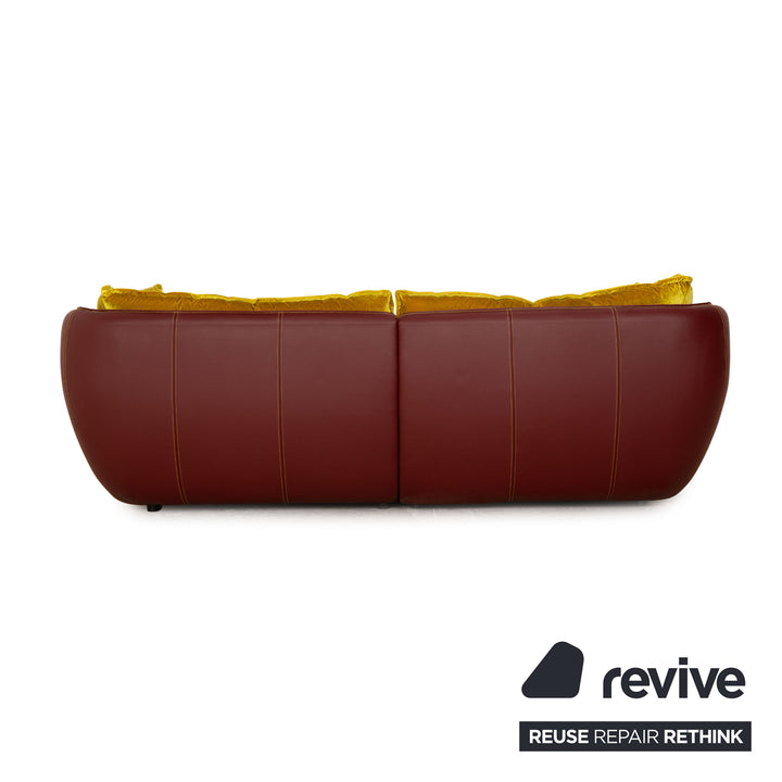 Bretz Cupcake Fabric Three Seater Green Yellow Red Sofa Couch