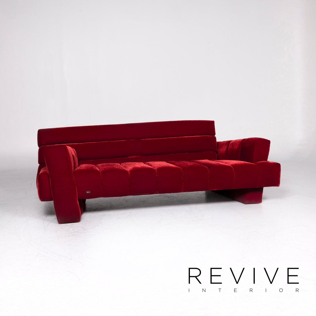 Bretz Confucius Designer Velvet Fabric Sofa Set Three Seater #9307