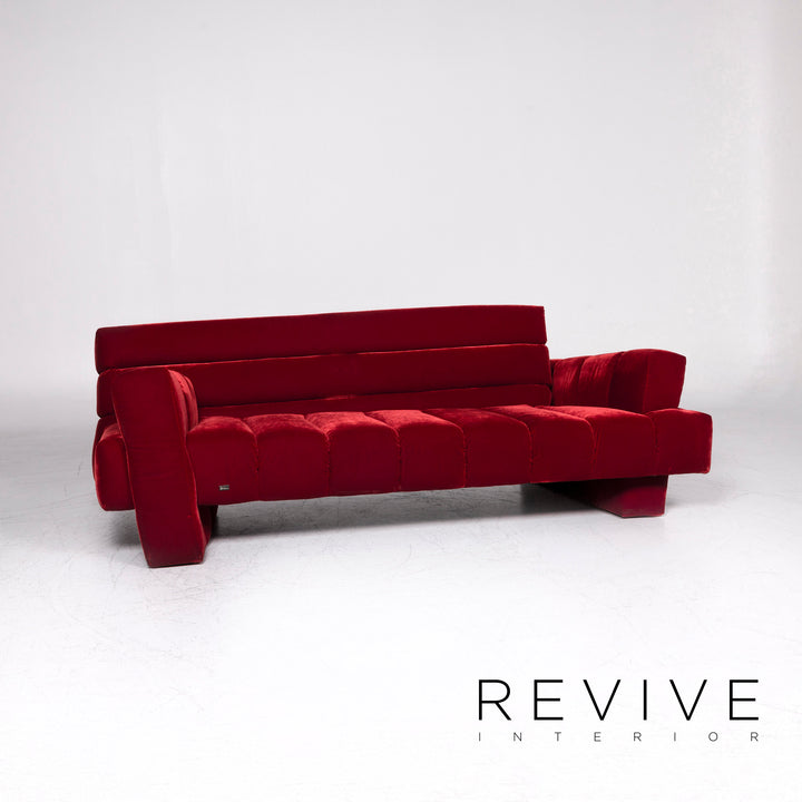 Bretz Confucius Designer Velvet Fabric Sofa Set Three Seater #9307